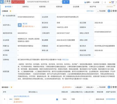吉利在杭州成立數(shù)字科技公司，布局芯片設(shè)計(jì)及數(shù)字文創(chuàng)